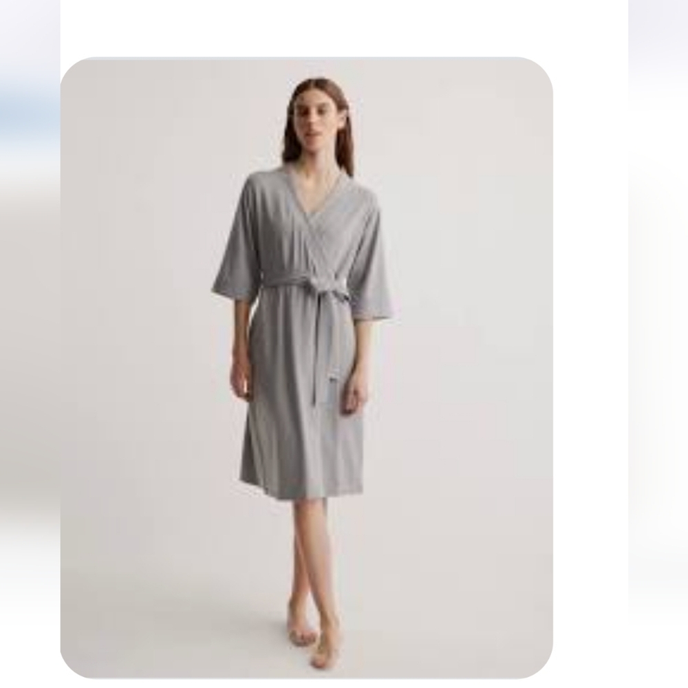 Quince Organic Bamboo Robe NWOT Sz M